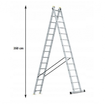 DWUSTRONNA DRABINA 6,5M ALUMINIOWA LEKKA DRABINY